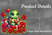Valentine Cute Turtle Clipart Bundle, a Seasonal Illustration by Craft Nest (Thumbnail 3 of 5)
