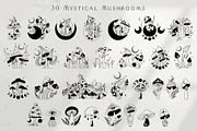 Mystical Mushrooms - graphic kit, an Animal Illustration by My Space Garden (Thumbnail 6 of 17)
