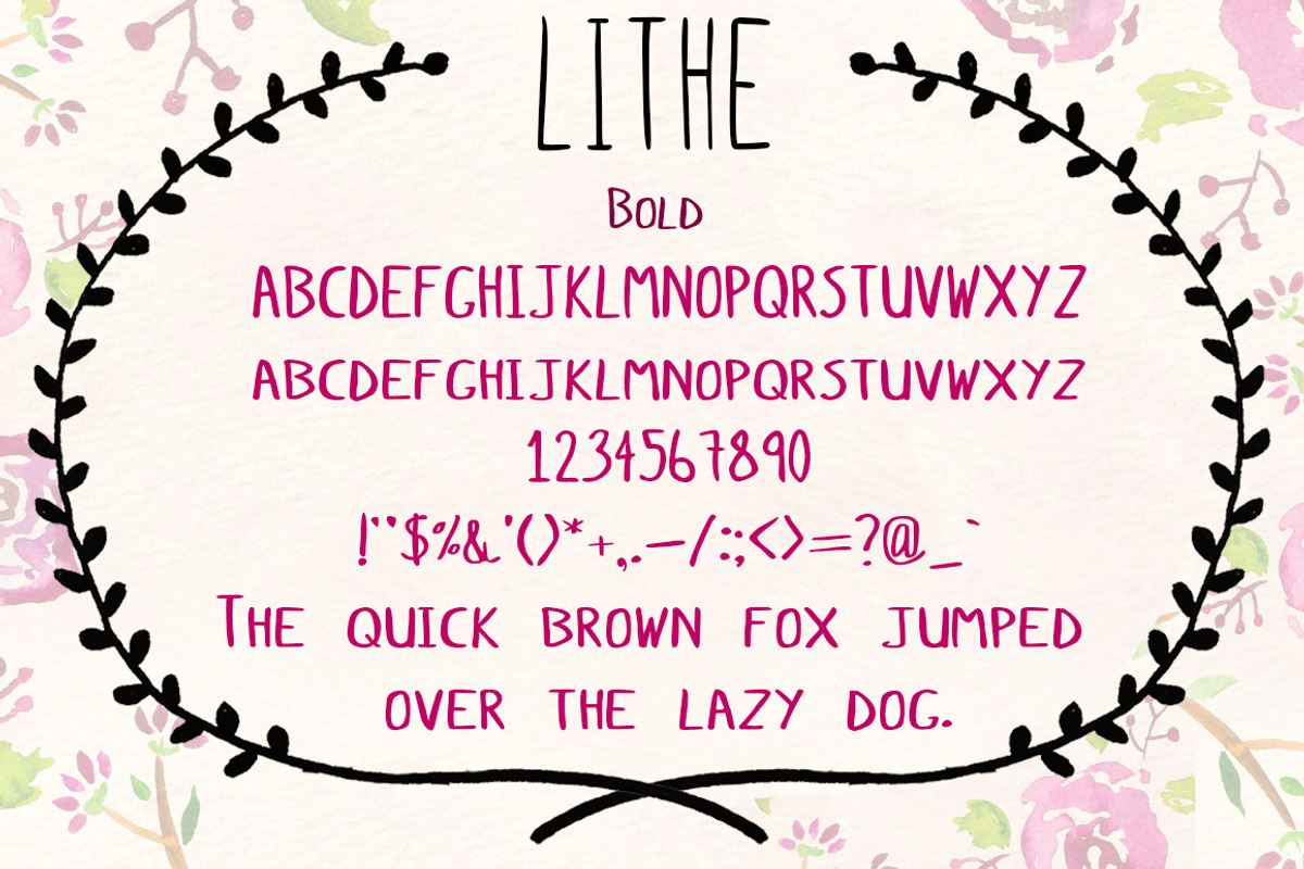Lithe HandDrawn Font + Bold & Italic preview 4