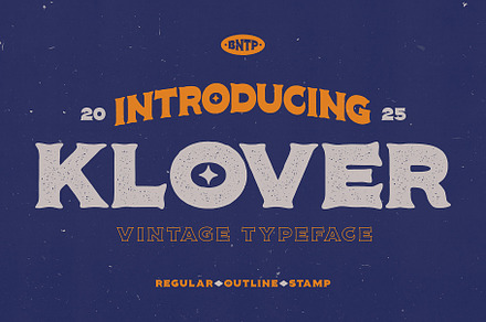 Klover - Vintage Typeface, a Serif Font by Bentype Studio