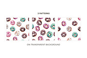 Donuts. Watercolor illustrations., a Food Illustration by Olga Olmix (Thumbnail 3 of 7)