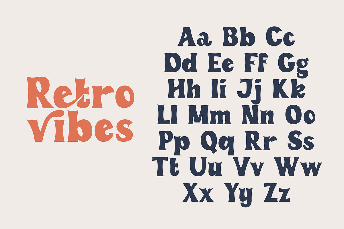 Retro Vibes | Vintage Bold Font, a Sans Serif Font by Anna Zakharchenko (Photo 17 of 21)