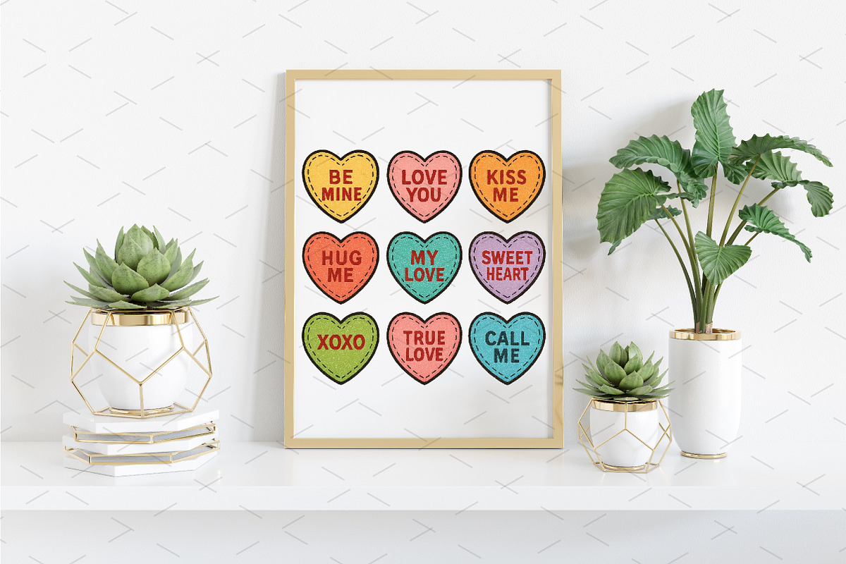 Valentine's Candy Heart Sublimation, an Illustration by Libby Wishes (Photo 6 of 7)