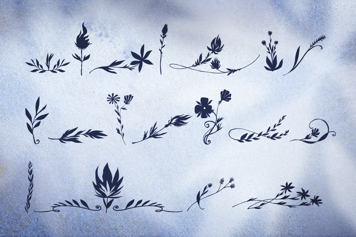 Blue Goblet Florals preview 4