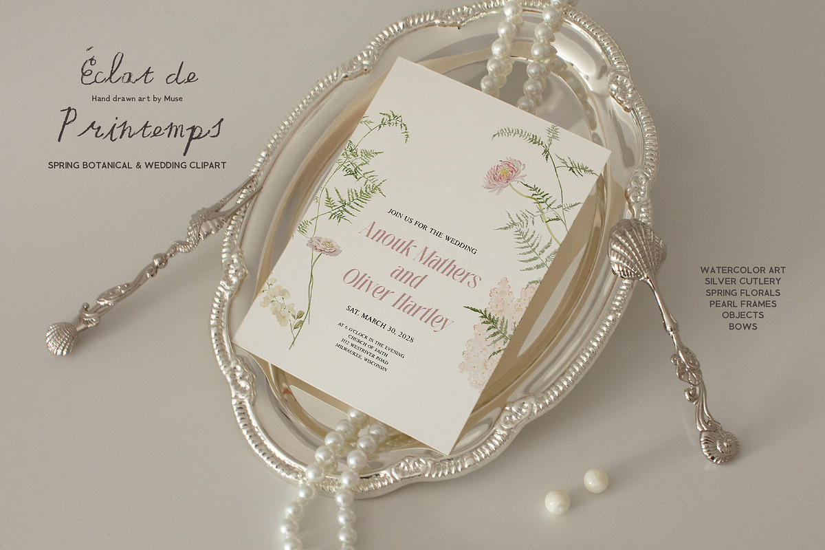 Éclat de Printemps Spring Clipart, a Decorative Illustration by Muse Artist (Photo 4 of 15)