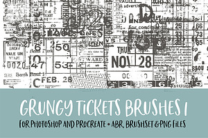 Grungy Tickets 1 Brush For PS/PRO