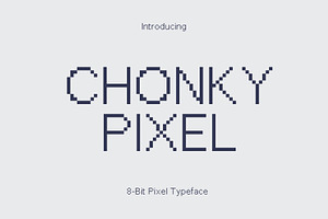 Chonky Pixel - 8Bit Pixel Typeface, a Sans Serif Font by HipFonts