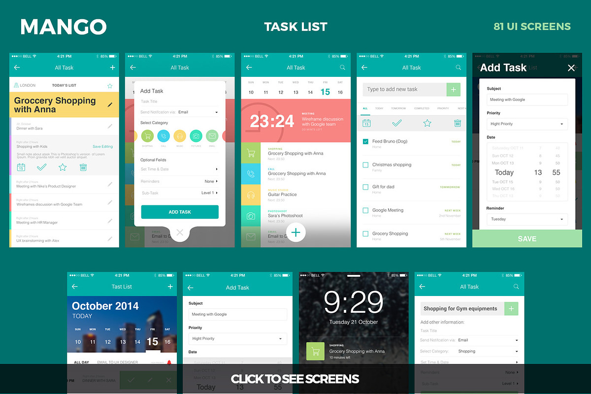 Mango UI Kit (Retina Ready), an UI Kit Template by ZippyPixels