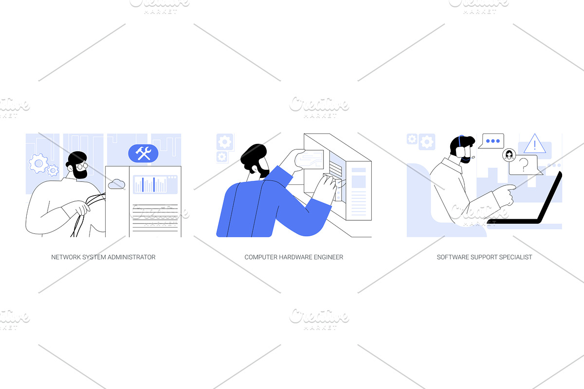 Network maintenance and, a Technology Illustration by Visual Generation