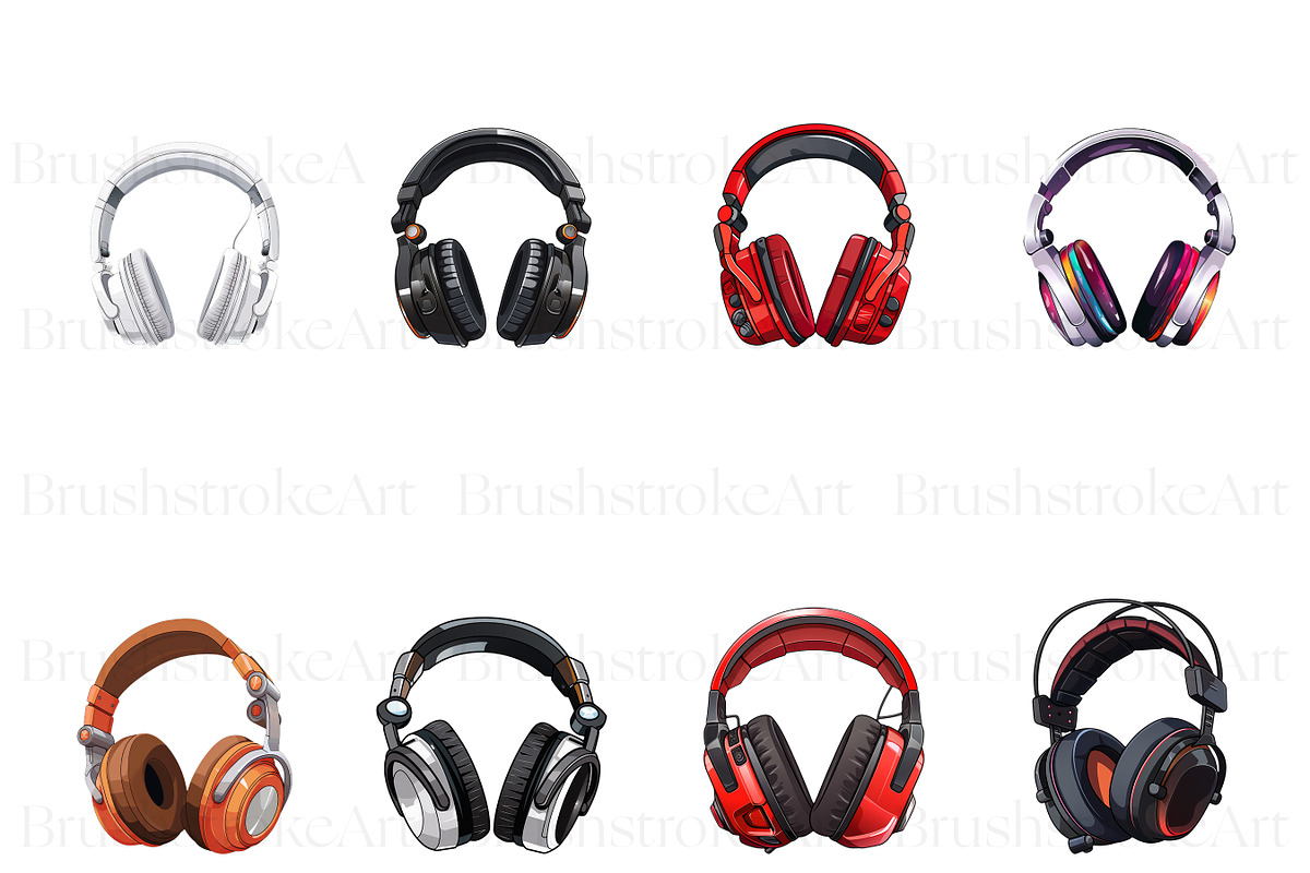Headphone Clipart, Headphone PNG, an Object Illustration by BrushstrokeArtGB (Photo 5 of 9)