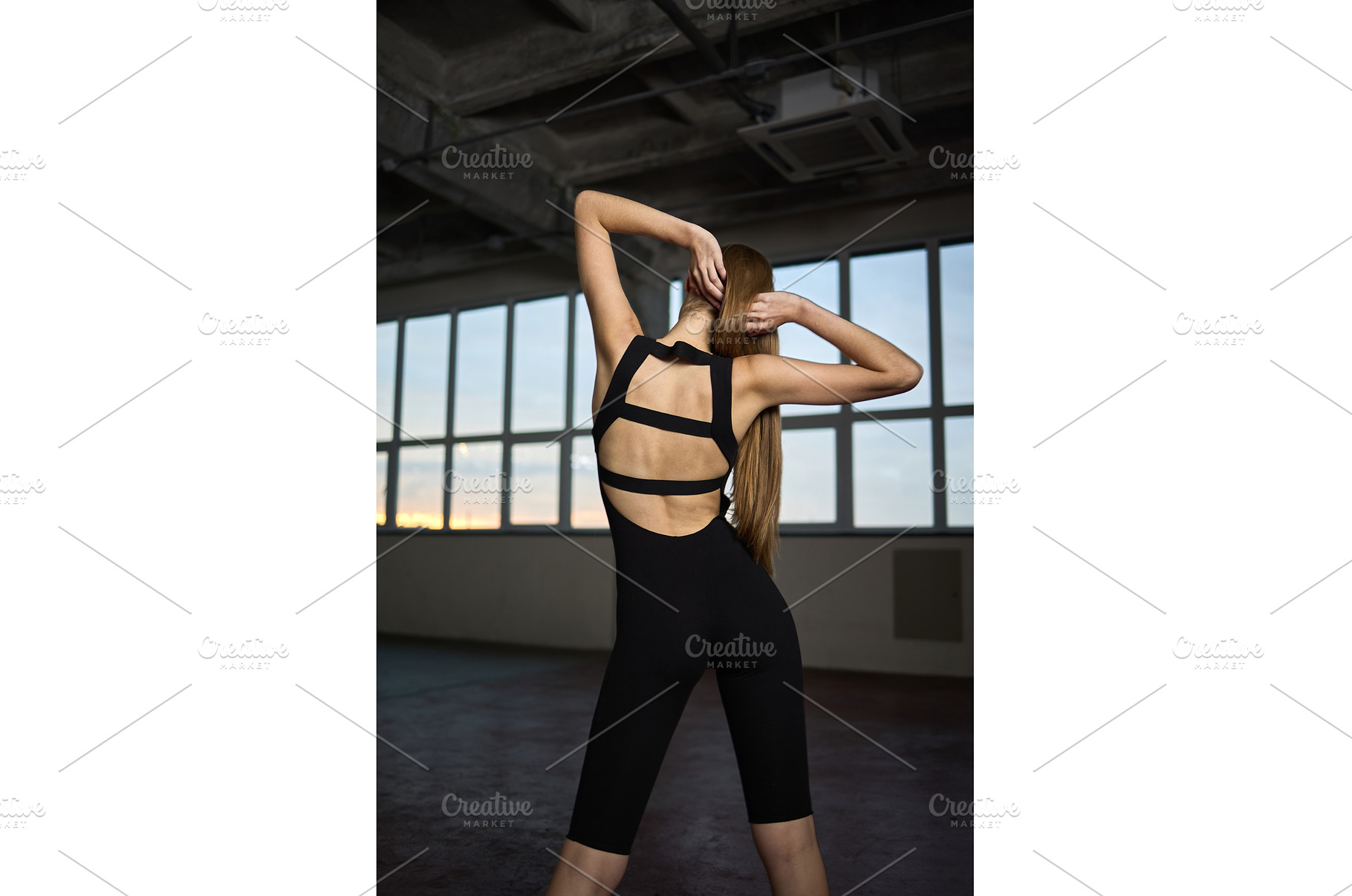 Athletic woman in stylish black, a Sports & Recreation Photo by wip3out