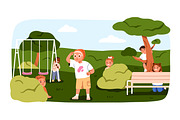 Children play hide and seek game set, a Person Illustration by Good Studio (Thumbnail 5 of 5)