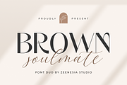Brown Soulmate – A Charming Font Duo, a Sans Serif Font by zeenesia (Thumbnail 1 of 26)