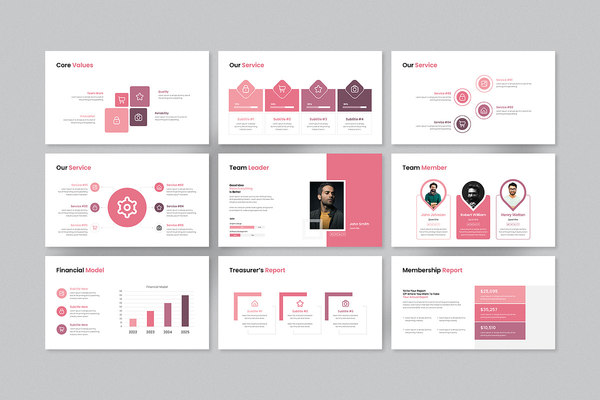 Annual Report PowerPoint Template preview 3