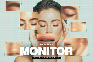 Monitor Photo Effect Template