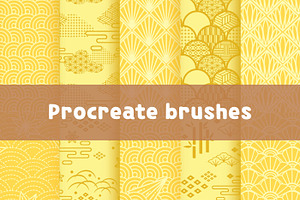 20 Procreate Japanese Pattern Brush