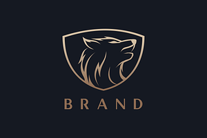 Wolf logo template