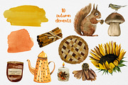 Autumn watercolor clipart pumpkins, an Animal Illustration by Artcard Watercolor (Thumbnail 7 of 15)