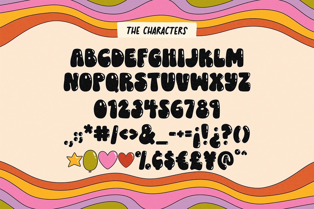 HIPPIE BIRTHDAY | Balloon Font, a Handwritten Font by Maria Feliz Fonts (Photo 10 of 10)