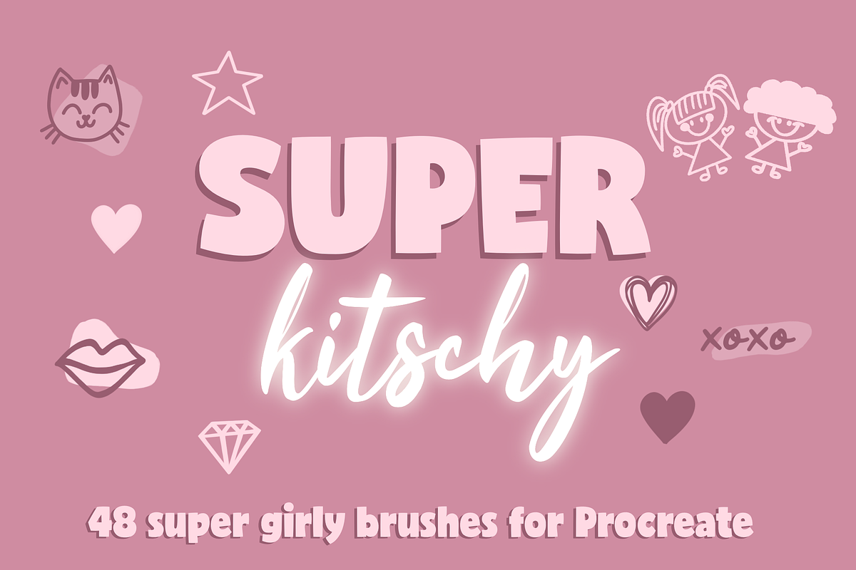 Cute Girly Brushes for Procreate, a Brush Add-On by AnniaArt (Photo 1 of 9)