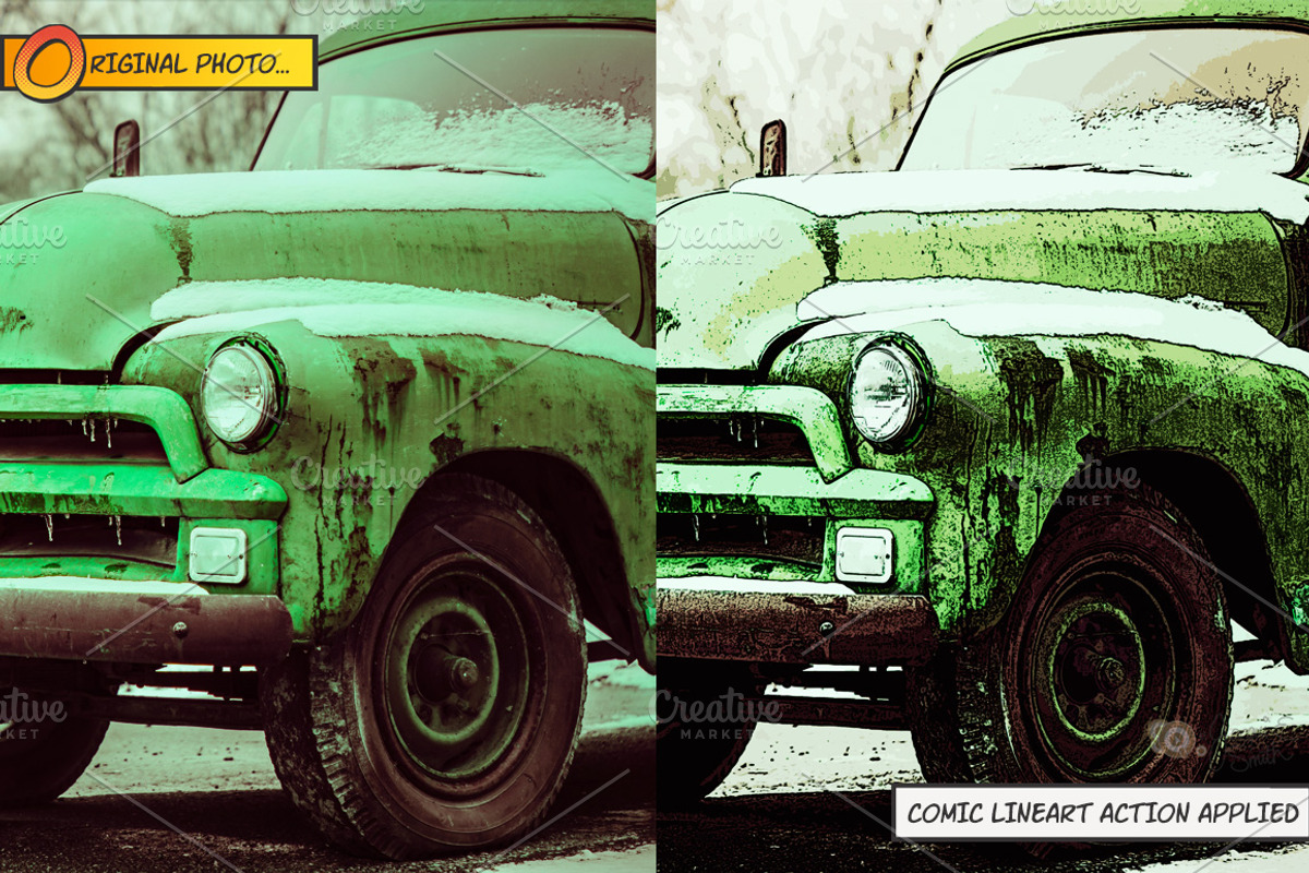 Comic LineArt Actions, an Action Add-On by WhiteSpace Design Studio (Photo 4 of 5)