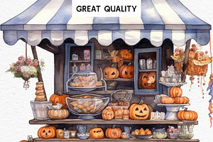 Halloween Bakery Stand Storefront