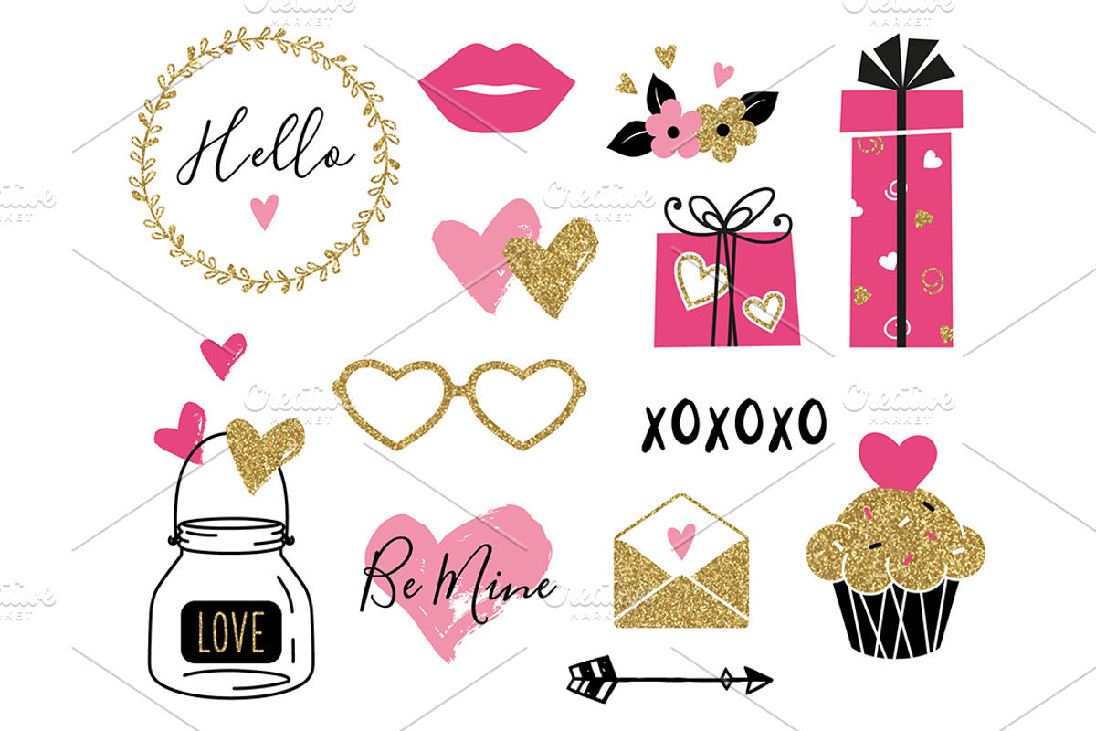 Valentine day set, an Object Graphic by Paper Cards (Photo 1 of 3)