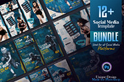 American Football Sport Social Media, a Social Media Template by Creative_View (Thumbnail 1 of 8)