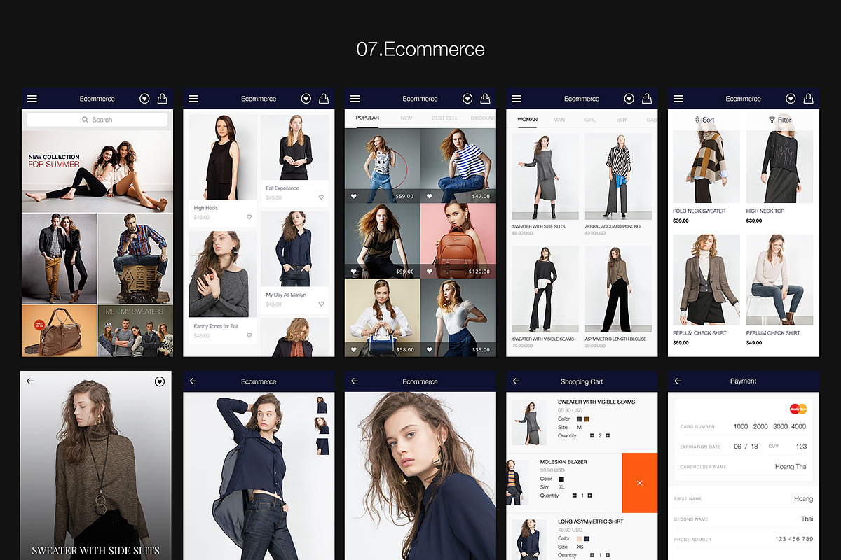 Hexagon Mobile UI Kit, an UI Kit Template by hoangpts (Photo 8 of 8)