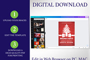 Christmas Party Flyer Template, a Flyer Template by Four C Graphic (Thumbnail 4 of 10)