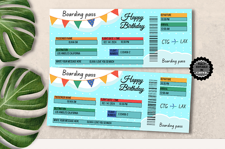Happy Birthday Boarding Pass