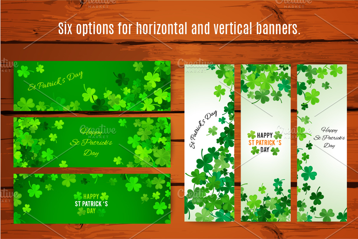 Set of St Patrick's Day backgrounds, a Poster Template by KannaaDesign (Photo 5 of 5)