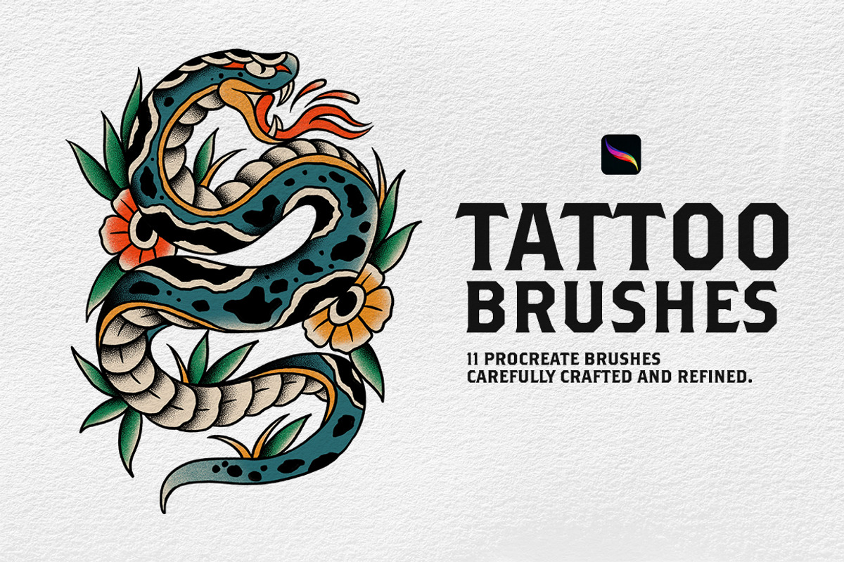 Procreate - Essential Tattoo Brushes, a Graphic by Born to Love (Photo 1 of 4)