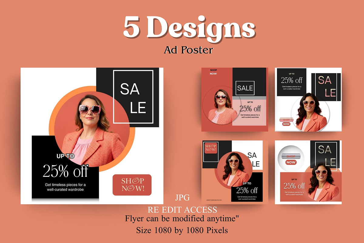 Coral Fashion Sale Flyer Pack, a Branding & Logo Template by Aban's World (Photo 1 of 4)
