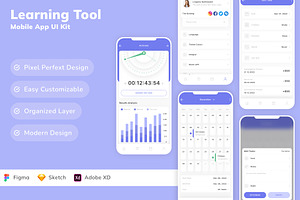 Learning Tool Mobile App UI Kit