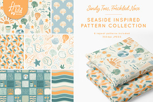 Fun Seaside pattern collection, a Pattern Graphic by Flora Wild Designs