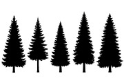 Woodland & Forest Tree Silhouettes B, an Illustration by jahid234 (Thumbnail 3 of 41)
