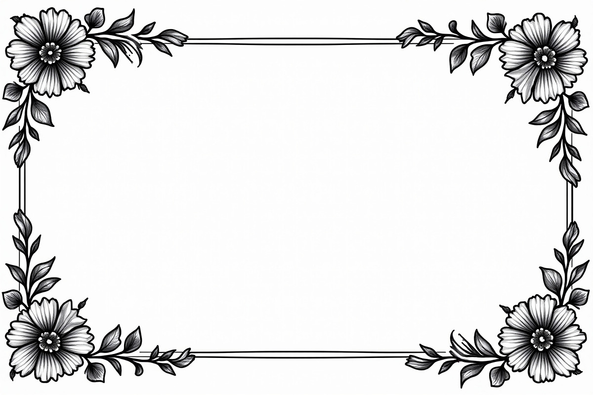 Elegant Floral Border Vector, an Illustration by BIPLOB EXPERT (Photo 3 of 9)