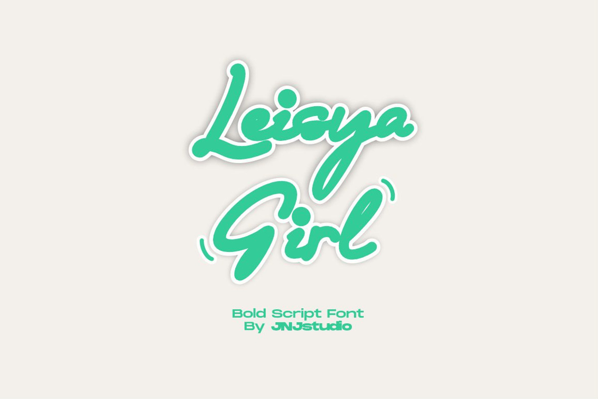 Leisya Girl Script Font Bold, a Script Font by JNJ Studio (Photo 1 of 9)