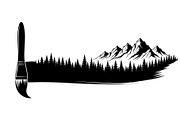 Nature Landscape Paintbrush Design B, an Illustration by Designs_River (Thumbnail 19 of 31)