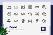 Food Outline Icons, an Outline Icon by Zeer Graphic (Thumbnail 2 of 2)