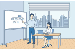 Professional coaching or mentoring, a Person Illustration by Artsaba Family