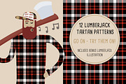 12 Lumberjack Tartan Patterns, a Background Graphic by Fendell Projects (Thumbnail 5 of 5)