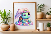 Watercolor Sea Turtle Clipart Bundle, a Seasonal Illustration by Craft Nest (Thumbnail 6 of 6)