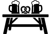 Oktoberfest Beer Table Silhouette, an Object Graphic by Gfx_Store (Thumbnail 3 of 16)