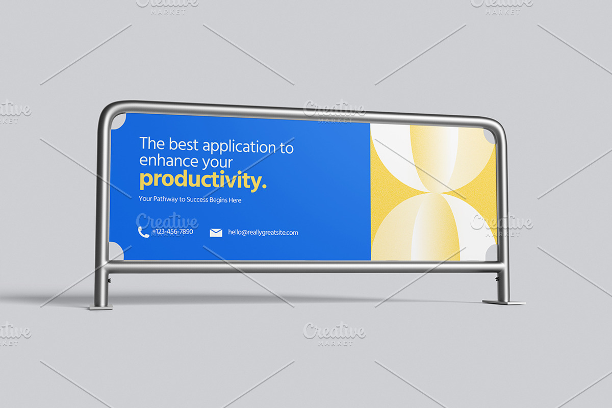 Barrier Fence Banner Mockup, a Merchandise Mockup by Gatamotion (Photo 3 of 5)