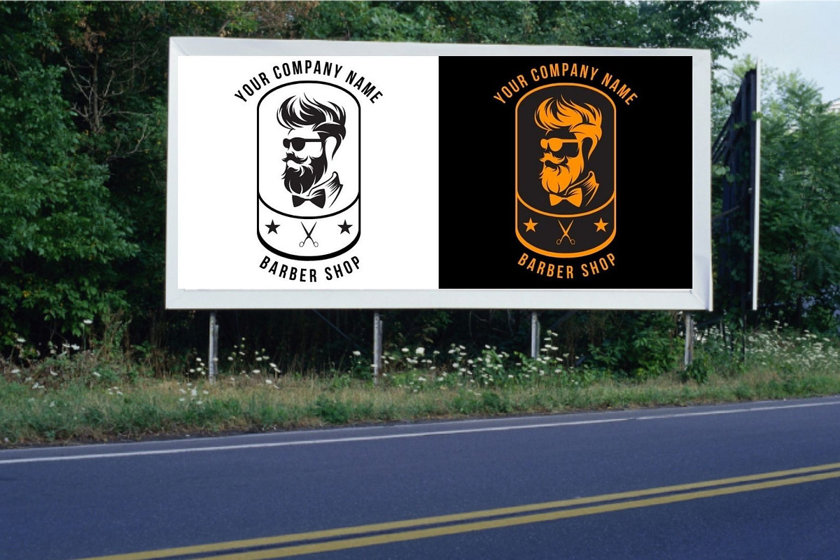 Unique Barber Shop Brand Logo Design, a Branding & Logo Template by Mishek Munene (Photo 5 of 7)