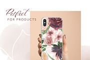 Burgundy, Blush, & Navy Floral Set, an Illustration by One and Only Paper (Thumbnail 6 of 7)