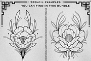 Premium Ornamental Tattoo Stencils, a Brush Add-On by ProcreateInk (Thumbnail 2 of 7)