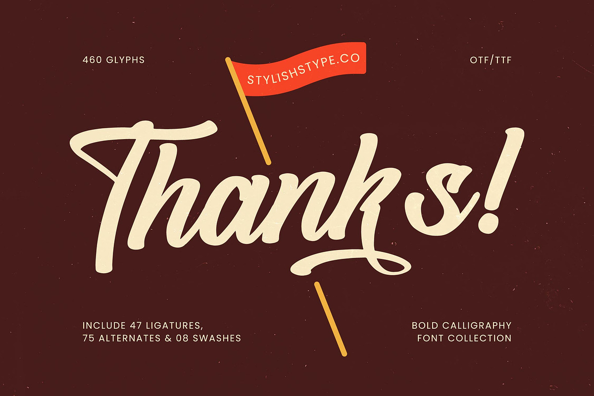 Blathie Bold Calligraphy Font, a Script Font by stylishtype.co (Photo 19 of 19)